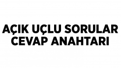 03. Açık Uçlu Sorular Cevap Anahtarı