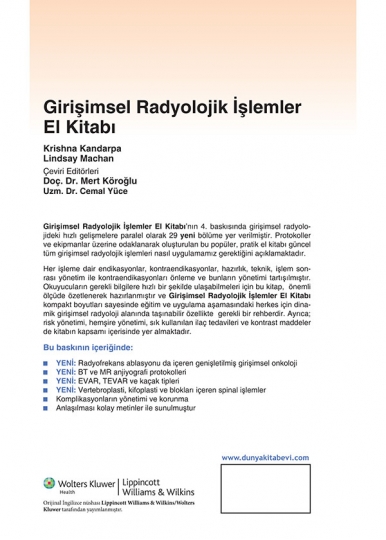 Girişimsel Radyolojik İşlemler El Kitabı