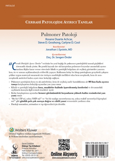 Cerrahi Patolojide Ayırıcı Tanılar: Pulmoner Patoloji