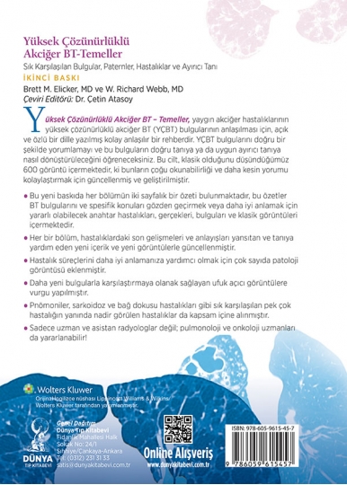 Yüksek Çözünürlüklü Akciğer BT-Temeller (2. Baskı)